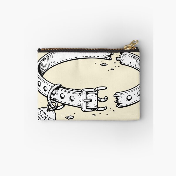 Item preview, STAY FERAL – Broken Pet Collar Illustration Design designed and sold by CryptoAuntie.