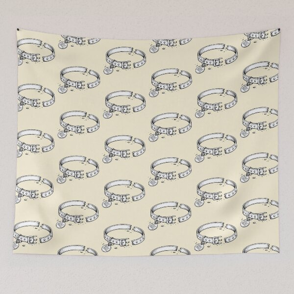 Item preview, STAY FERAL – Broken Pet Collar Illustration Design designed and sold by CryptoAuntie.