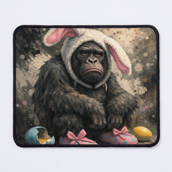 Item preview, Reluctant Easter Bunny Gorilla designed and sold by ArgentoArt.
