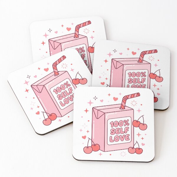 Item preview, 100% Self Love Juice Box | Kawaii Pink Aesthetic designed and sold by GemajoStudio.