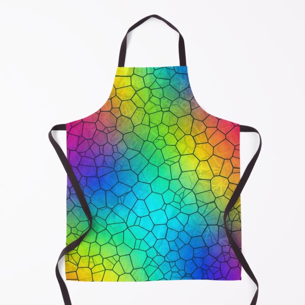 Aperçu de l'œuvre Motif sans couture à dégradé de mosaïque en vitrail arc-en-ciel créée et vendue par Kaleidoscope Print.