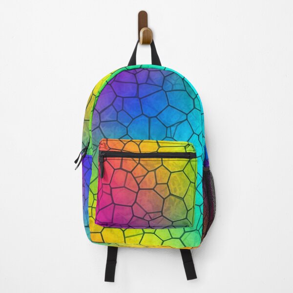 Aperçu de l'œuvre Motif sans couture à dégradé de mosaïque en vitrail arc-en-ciel créée et vendue par Kaleidoscope Print.