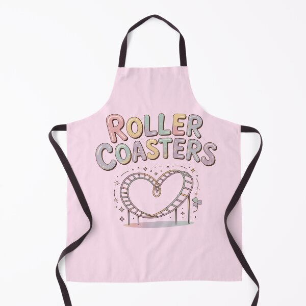 Item preview, Roller Coasters Heart Track – Pastel Theme Park Vibes designed and sold by Coaster Culture Industries.