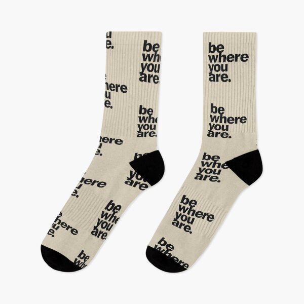 Item preview, Be Where You Are – Mindful Minimal Quote Design designed and sold by Irene Catchmind.