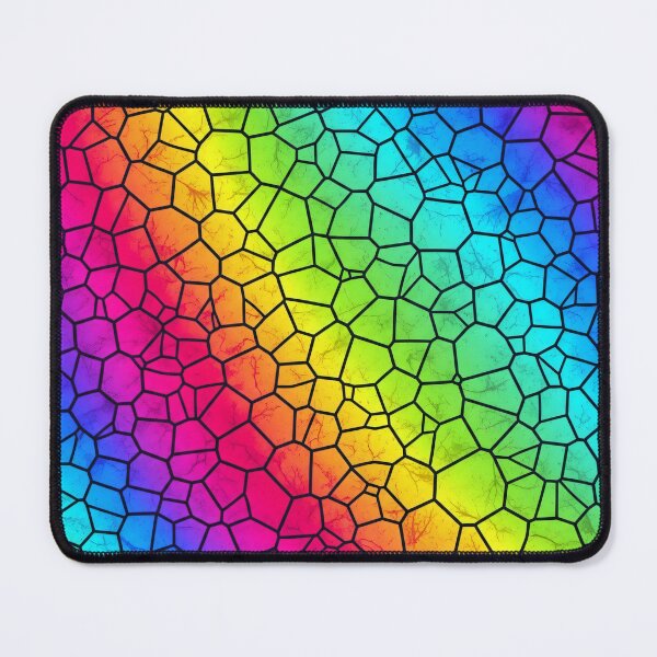 Item preview, Diagonal Rainbow Stained Glass Mosaic Seamless Pattern designed and sold by Kaleidoscope Print.
