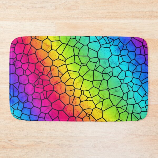 Item preview, Diagonal Rainbow Stained Glass Mosaic Seamless Pattern designed and sold by Kaleidoscope Print.