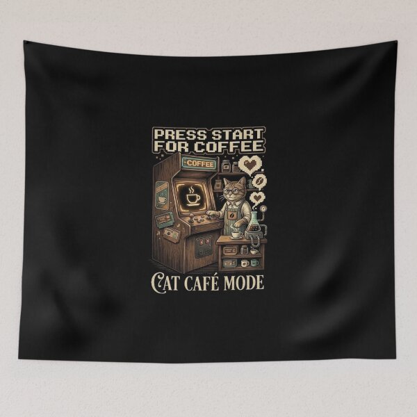 Item preview, Retro Arcade Cat Cafe Barista designed and sold by MJO80.