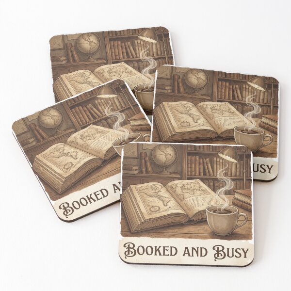 Item preview, Booked and Busy | Vintage Dark Academia Library designed and sold by GemajoStudio.