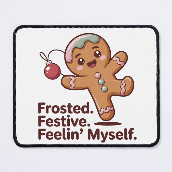 Item preview, Funny Gingerbread Christmas T-Shirt – Frosted Festive Quote – Holiday Humor Gift designed and sold by SoftyDesigns.