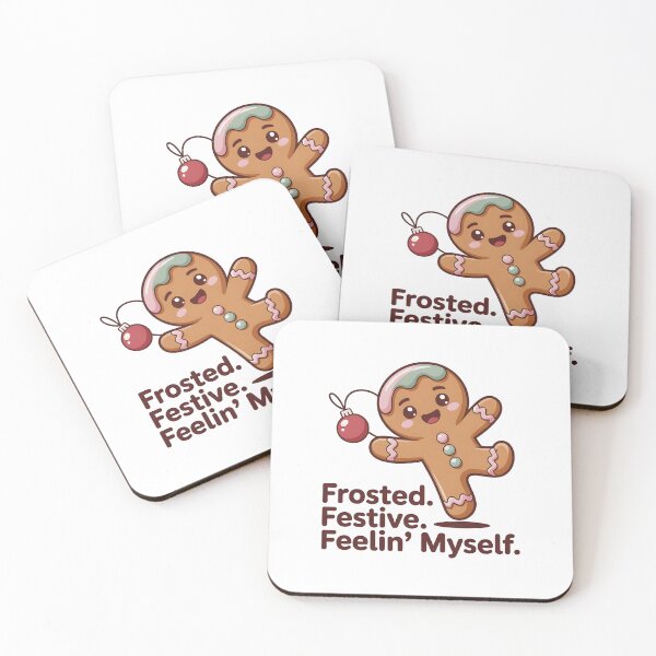 Item preview, Funny Gingerbread Christmas T-Shirt – Frosted Festive Quote – Holiday Humor Gift designed and sold by SoftyDesigns.