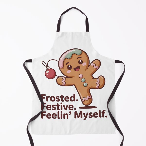Item preview, Funny Gingerbread Christmas T-Shirt – Frosted Festive Quote – Holiday Humor Gift designed and sold by SoftyDesigns.