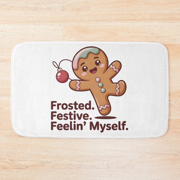 Item preview, Funny Gingerbread Christmas T-Shirt – Frosted Festive Quote – Holiday Humor Gift designed and sold by SoftyDesigns.