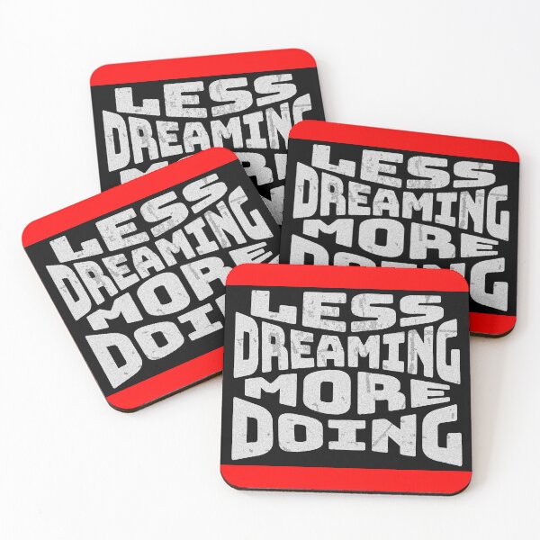 Item preview, Less Dreaming More Doing Christian Faith Discipline Typography designed and sold by FFPrints.