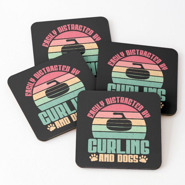 Item preview, Easily Distracted By Curling And Dogs Lover Curling designed and sold by knjisapueyesq.