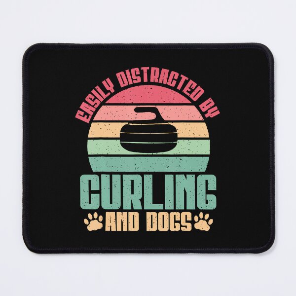 Item preview, Easily Distracted By Curling And Dogs Lover Curling designed and sold by knjisapueyesq.