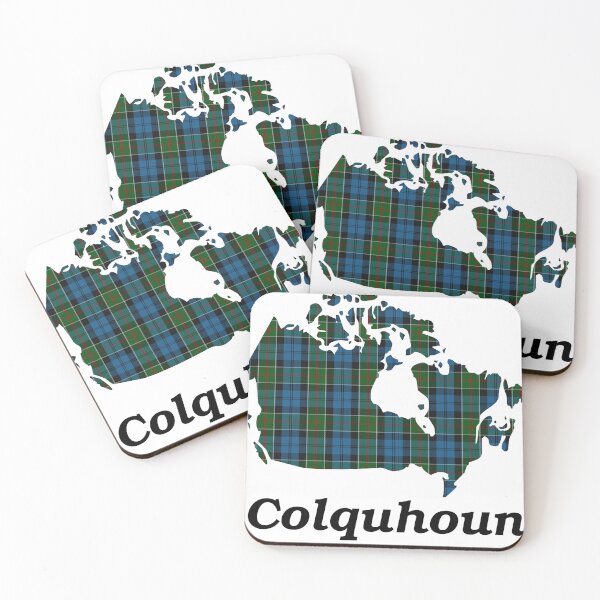 Item preview, Colquhoun Clan Tartan on Map of Canada (with name) designed and sold by clantartans.