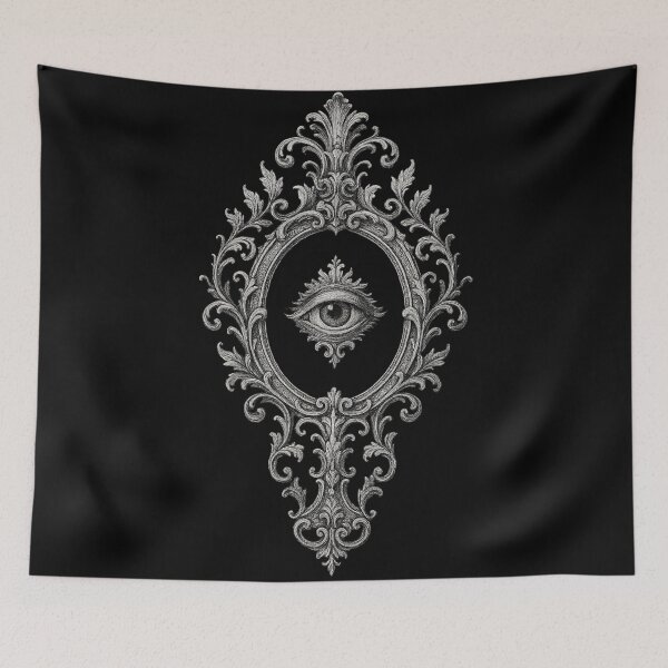 Item preview, Ornate Gothic Frame with Watching Eye – Occult Baroque Design designed and sold by Mouraludia.