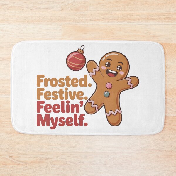 Item preview, Funny Gingerbread Christmas T-Shirt – Frosted Festive Quote – Holiday Cookie Humor Gift designed and sold by SoftyDesigns.