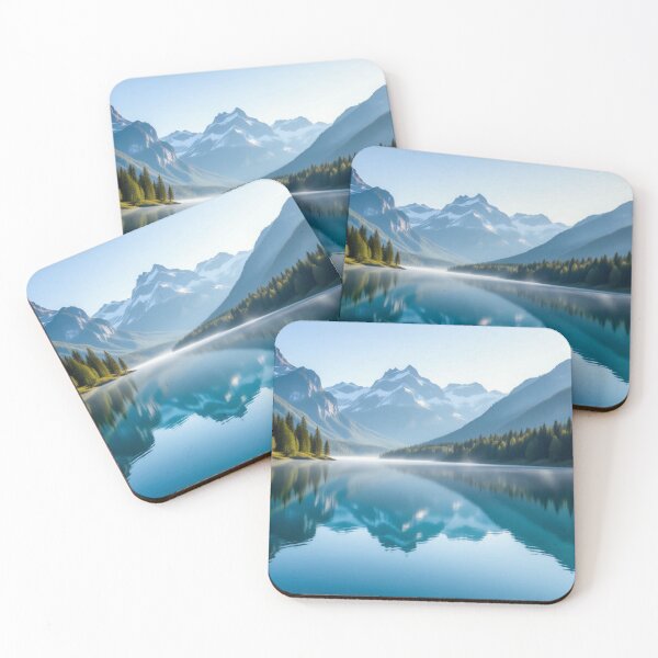 Item preview, Dawn's Perfect Reflection: Sentimental Mountain Lake Wall Art designed and sold by SkyDogArt.