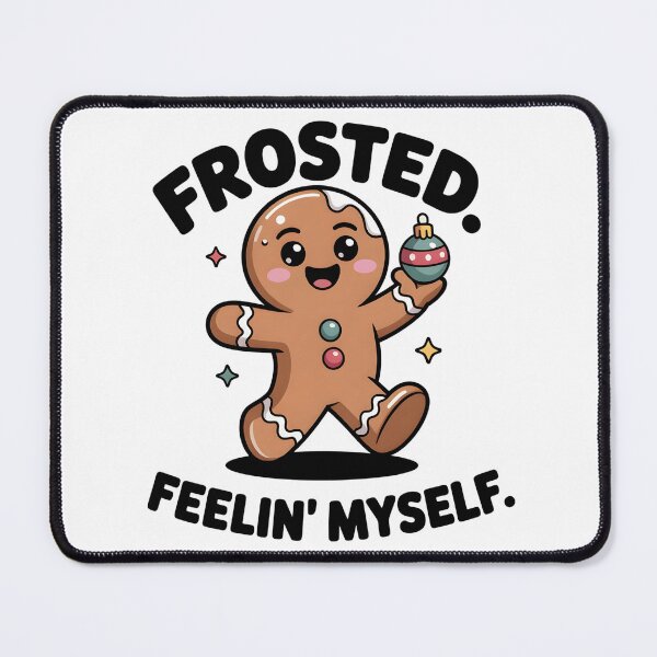 Item preview, Cheerful Gingerbread Christmas Tee – Frosted Cookie Joke – Holiday Celebration Gift designed and sold by SoftyDesigns.
