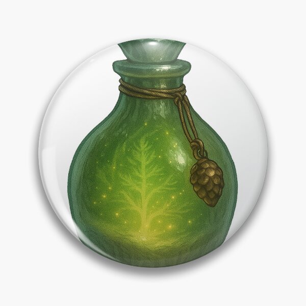 Item preview, Wilderpine Spirit Potion – Fantasy Alchemy Green Elixir Sticker designed and sold by AlcheArtsStudio.