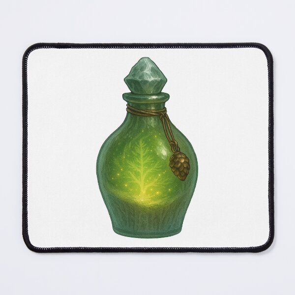 Item preview, Wilderpine Spirit Potion – Fantasy Alchemy Green Elixir Sticker designed and sold by AlcheArtsStudio.