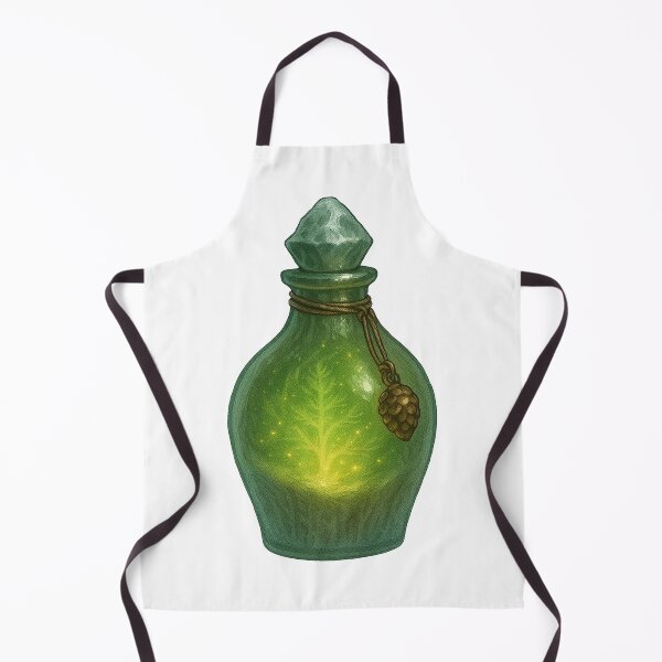 Item preview, Wilderpine Spirit Potion – Fantasy Alchemy Green Elixir Sticker designed and sold by AlcheArtsStudio.