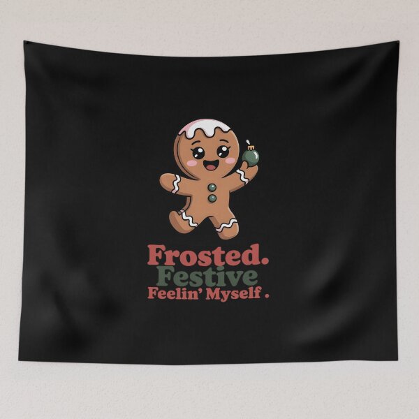 Item preview, Festive Gingerbread Christmas T-Shirt – Frosted Cookie Humor – Holiday Party Gift designed and sold by SoftyDesigns.