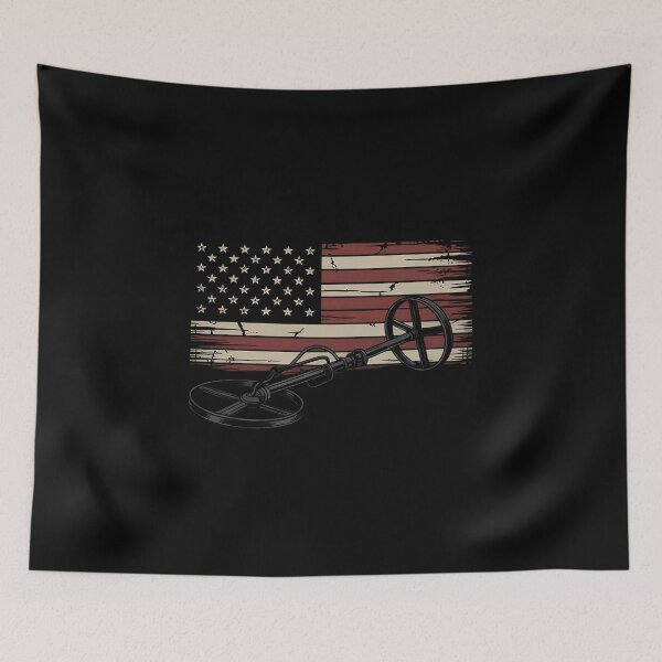 Item preview, Patriotic Metal Detecting USA Flag Treasure Hunt Detectorist designed and sold by duolastgend.