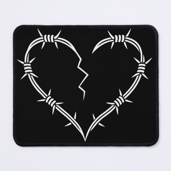 Item preview, Barbed Wire Broken Heart – Dark Love Symbol designed and sold by Mouraludia.