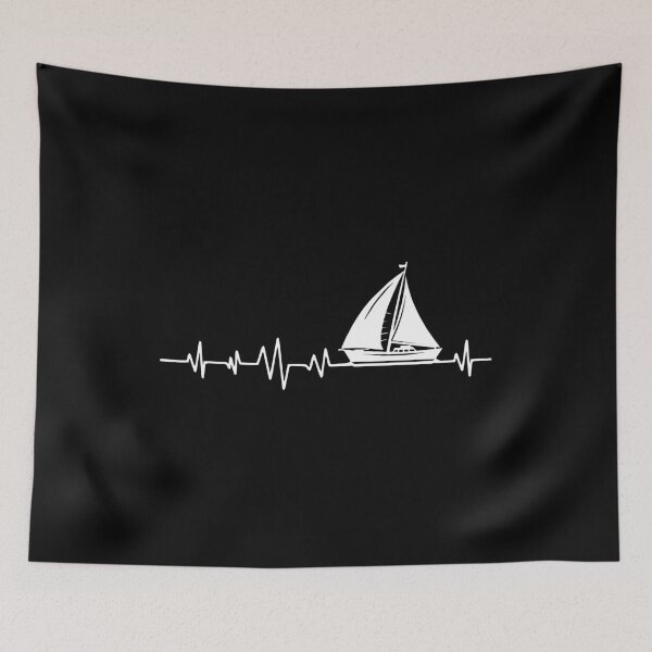 Item preview, Boat Sailing Heartbeat -  Sailors Funny Gift designed and sold by kafferahelma.