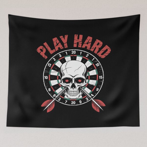 Item preview, Play Hard Skull Arrow dartboard bullseye Team - Darts designed and sold by duolastgend.