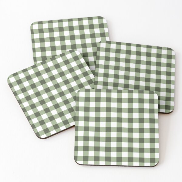 Item preview, Sage green gingham plaid pattern designed and sold by by-jwp.