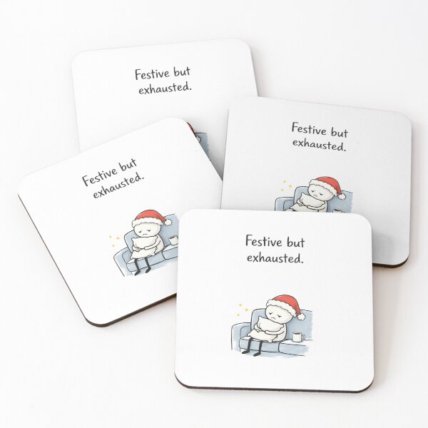 Item preview, estive But Exhausted – Holiday Burnout Humor designed and sold by Power Within Prints.