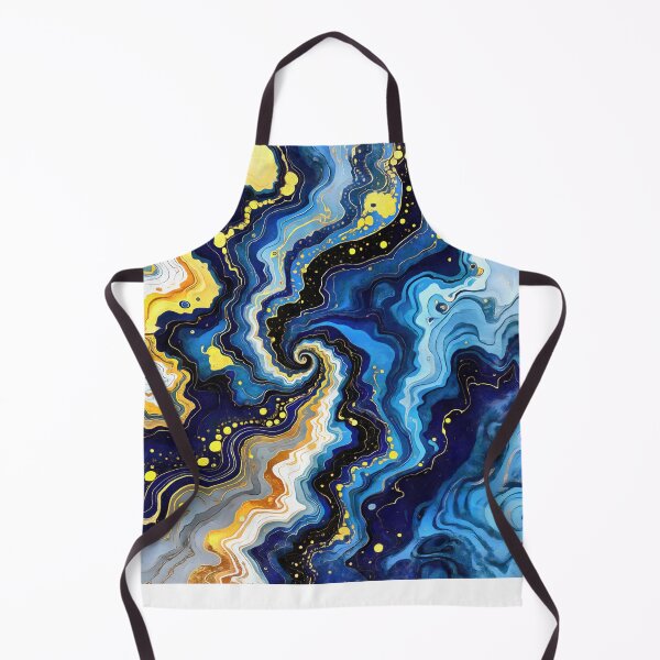 Item preview, Vibrant Swirls of Blue and Gold 1 designed and sold by taiche.