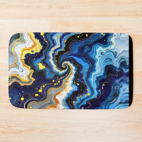 Item preview, Vibrant Swirls of Blue and Gold 1 designed and sold by taiche.