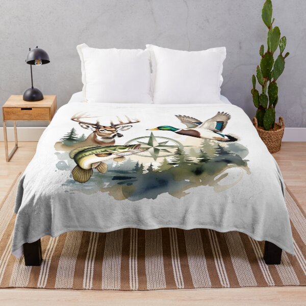 Item preview, Deer Duck Bass Fish Wildlife Trio designed and sold by TheBeesForYou.