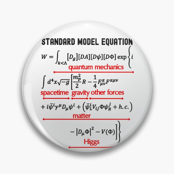 Item preview, Nerdy Standard Model Equation Physics Teacher Black Text designed and sold by MathWare MathClips.