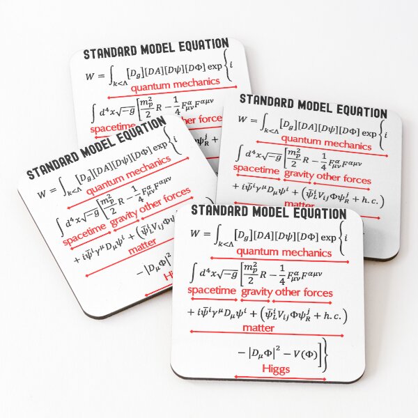 Item preview, Nerdy Standard Model Equation Physics Teacher Black Text designed and sold by MathWare MathClips.