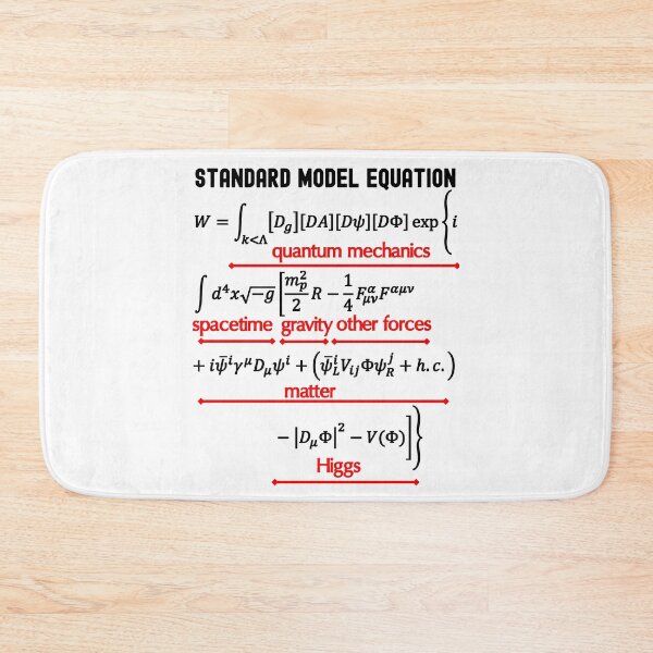 Item preview, Nerdy Standard Model Equation Physics Teacher Black Text designed and sold by MathWare MathClips.