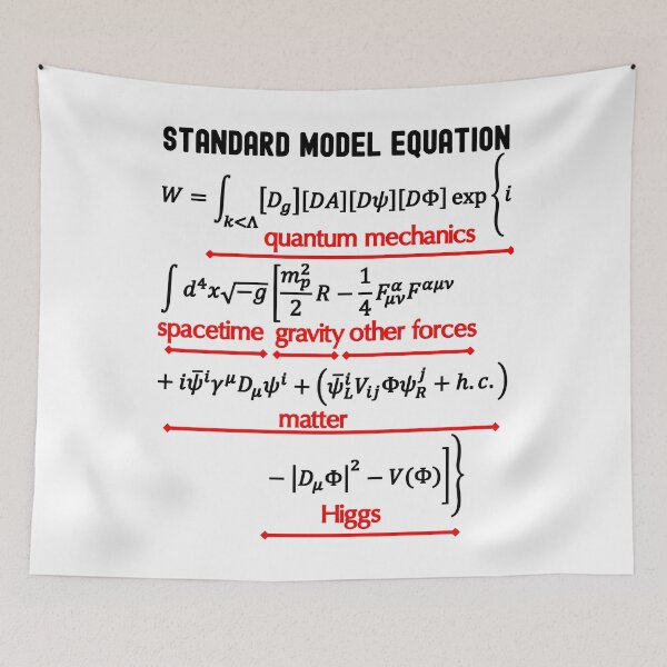 Item preview, Nerdy Standard Model Equation Physics Teacher Black Text designed and sold by MathWare MathClips.