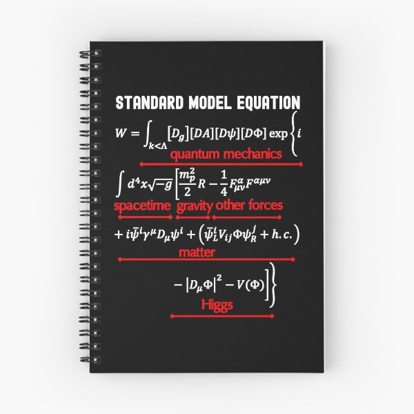 Item preview, Nerdy Standard Model Equation Physics Teacher White Text designed and sold by MathWare MathClips.