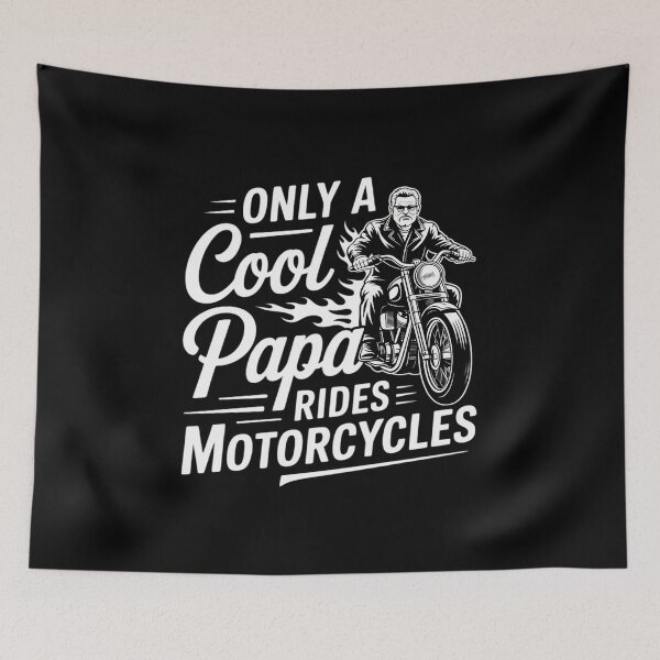 Item preview, Only A Cool Papa Rides Motorcycles - Biker Motorcycling designed and sold by duolastgend.