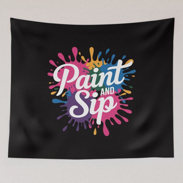 Item preview, Paint and Sip Party Art Night Wine Canvas Novelty Apparel designed and sold by tlallimicrichi.