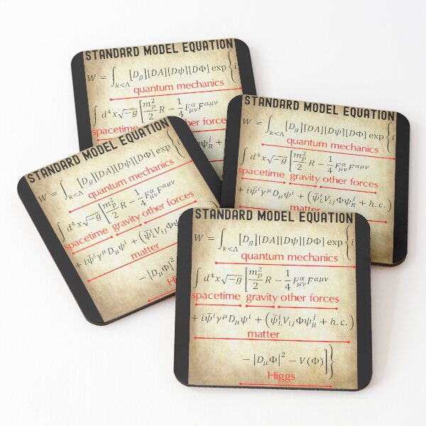 Item preview, Nerdy Standard Model Equation Physics Teacher Black Text Parchment designed and sold by MathWare MathClips.