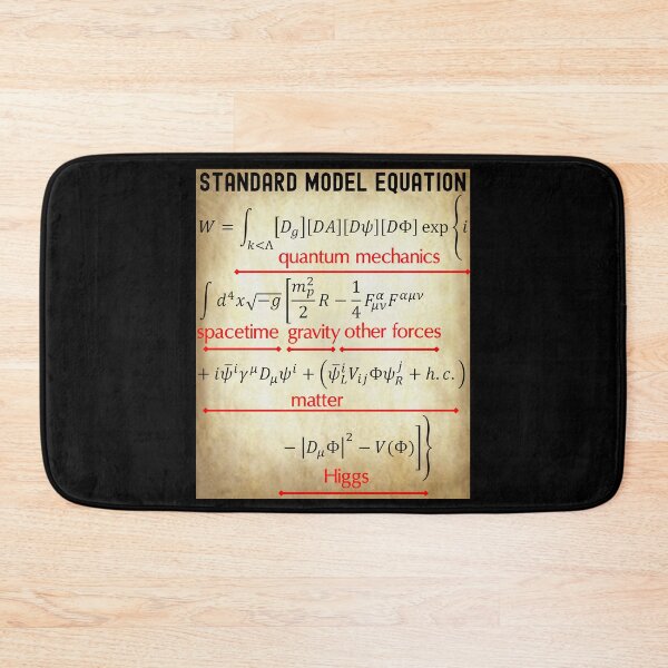 Item preview, Nerdy Standard Model Equation Physics Teacher Black Text Parchment designed and sold by MathWare MathClips.