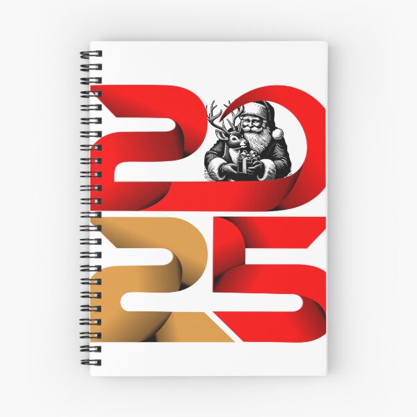 Item preview, Vintage Christmas 2025 Santa & Reindeer Holiday Design designed and sold by Skill_&_Stone.