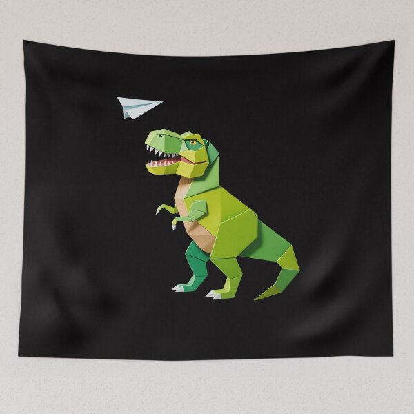 Item preview, Origami Dinosaur - Origami T-Rex Flying Paper Airplane designed and sold by tlallimicrichi.