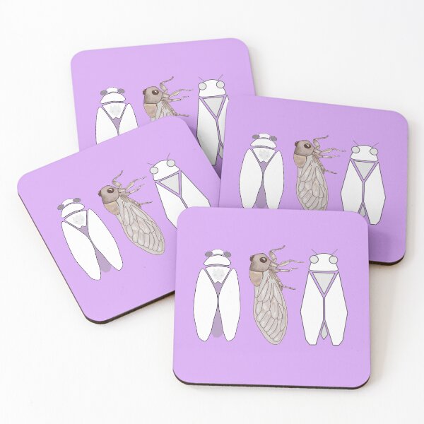 Item preview, Three detailed graphic cicadas. designed and sold by chromyral-creations.