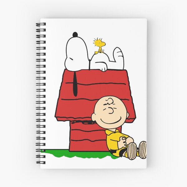 Aperçu de l'œuvre Snoopy se détend sur sa niche avec Charlie Brown qui sourit créée et vendue par dlindzw.